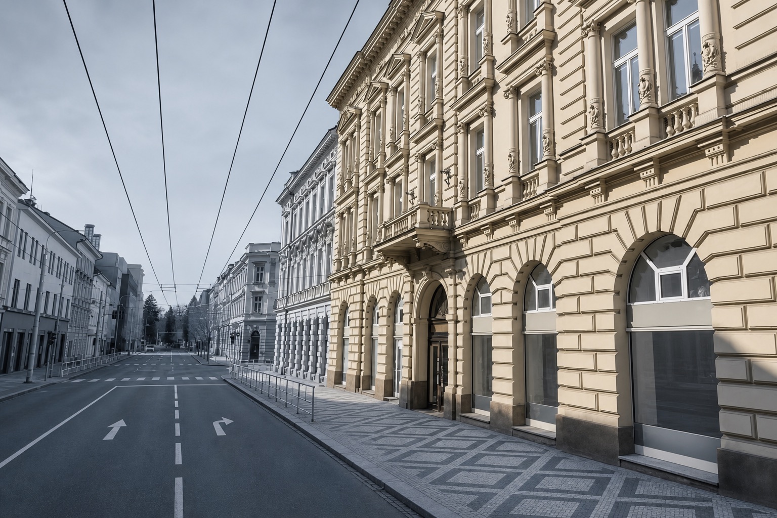 Secesní dům na adrese Československé armády 287, kde sídlí advokátní kancelář